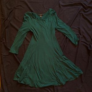 Green A-line Midi Dress